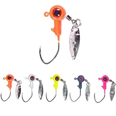 Imagem de 1/907.2 g Jig Heads Iscas de pesca de água doce com bola de olho 25 peças ganchos pintados gabaritos de pesca para robalo/tipo de peixe (1/947.2 g Crappie jigs 0,875g)