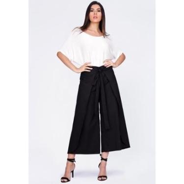 Imagem de Calça Envelope Pantacourt Viscose Preta - Único - Veste 38 ao 48-Feminino
