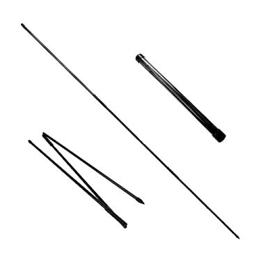 Imagem de Eshan Bastões de alinhamento de golfe, pacote com 2, equipamentos de auxílio de treinamento de balanço, varas de treino dobráveis corretor de postura em estojo de tubo de armazenamento prático para