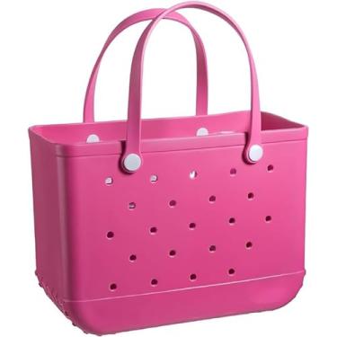 Imagem de Lake Country Wake Bolsa grande resistente à água e bolsa de praia com alças, Boneca Malibu rosa