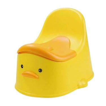 Imagem de Milageto Vaso sanitário para bebês, real, viagem, com capa, assento removível, penico, tanque para meninas, meninos, crianças de 0 a 5 anos, amarelo