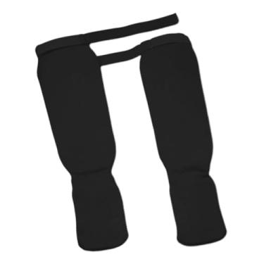 Imagem de Dynwave Caneleiras do peito do pé, guardas de panturrilha, par de protetores de pernas e pés para homens e mulheres, equipamento de proteção de karatê para, preto L