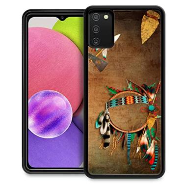 Imagem de CARLOCA Capa compatível com Samsung Galaxy A03S 4G, design de padrão indiano com ponta de flecha nativa americana para meninas e meninos, à prova de choque, antiarranhões para Samsung Galaxy A03S 4G