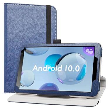 Imagem de LiuShan Capa PU com rotação de 360 graus para dispositivos 20.3 cm Dial X8 Ultra/Vortex Tab 8 4G/Foxx T8 Plus/Sky Devices Elite T8/Elite OctaMax/MAXWEST Nitro 8/Astro 8Q/Pritom L8/Coopers CP80, azul
