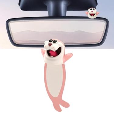 Imagem de Lindo enfeite de pingente de espelho retrovisor e tela de carro compatível com Tesla Model 3 Y X S Cybertruck Navigator Screen Decalque Decoração Interior Adesivo Acessórios de acabamento (selo)