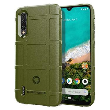 Imagem de NEKOYA XIAOMI Capa para Mi A3 Lite, sensação macia, proteção total, anti-arranhões e impressões digitais + capa de celular resistente a arranhões para XIAOMI Mi A3 Lite verde