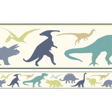 Imagem de Faixa Decorativa Adesivo Border Quarto Infantil Dinossauros