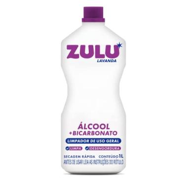 Imagem de Álcool Líquido Com Bicarbonato Zulu 1L Lavanda