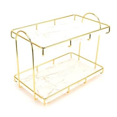 Imagem de Prateleira de Armazenamento de Metal Rack Organizador de Banheiro Bancada Organizador de Perfume Organizador de Maquiagem Organizador de Armazenamento de Cosméticos Rack de