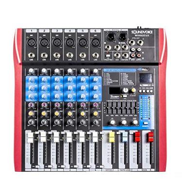 Imagem de Soundvoice MS602 Mesa de Som 6 Canais com Efeito USB e Auxiliar