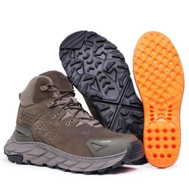 Imagem de tênis masculino em couro com palmilha em gel - Master Boots, Verde, 39