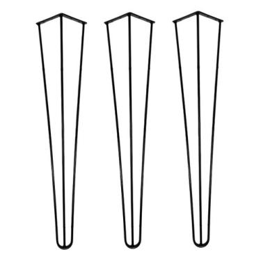 Imagem de Pé Hairpin Leg 50cm Triplo Industrial Mesa Base Suport 1/4 - Jthome, 3