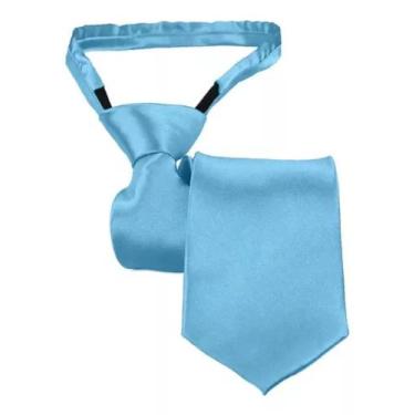 Imagem de Gravata Infantil Slim Fit Com Nó Pronto Ref: 255 - Stylestore, Azul be