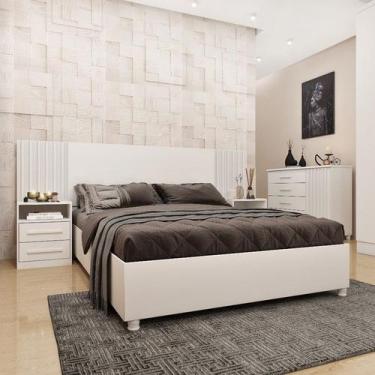 Imagem de Painel para Box Casal Ripado - Barcelona-Neve - Tcil Móveis