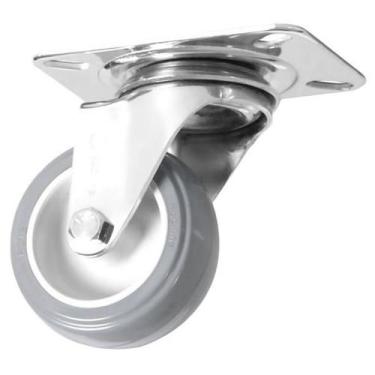 Imagem de Rodizio Girat. Roda 2pol. R210 Pvc Placa Base 30kg Por Roda - RODILINE