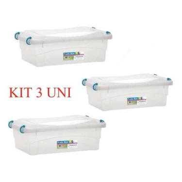 Imagem de KIT 3 Caixa Plastica Multiuso Pratic Box 2,5l - Paramount