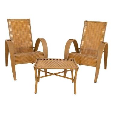 Imagem de Conjunto de Mesa de Centro e 2 Cadeiras Vitória para Área Externa - Ki