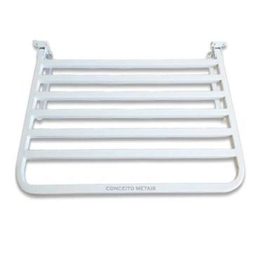 Imagem de Banco 45X45Cm De Banho Sanitário Idoso Higiênica Cor Branco - Loren Me