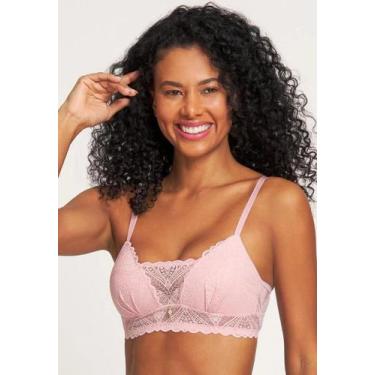 Imagem de Sutiã recco com bojo e sem aro de renda, Rosa, 42