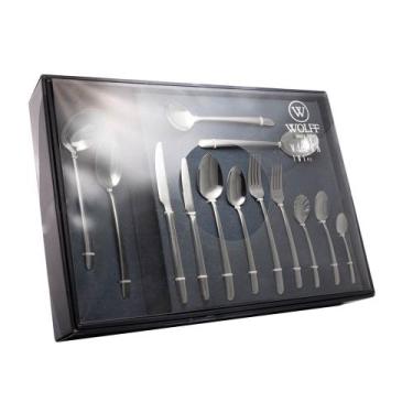 Imagem de Faqueiro Viena com 101 Peças em Aço Inox com Caixa Litografada - Wolff