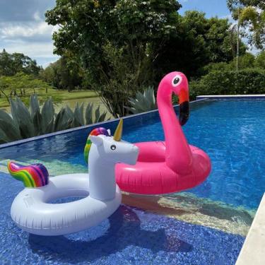 Imagem de Kit de Boias de Flamingo Mais Unicórnio Churrasco  Praia - Elite