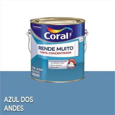 Imagem de Tinta Acrílica Coral Rende Muito Standard Fosco 3,2 Litros, Azul dos A