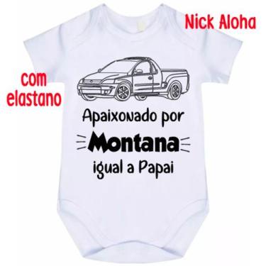 Imagem de body bebê apaixonado por Montana igual  a papai cód 9737 - nick aloha,
