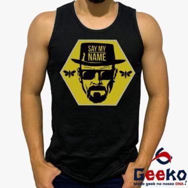 Imagem de Regata Breaking Bad 100% Algodão Heisenberg Say My Name Geeko, Preto, 