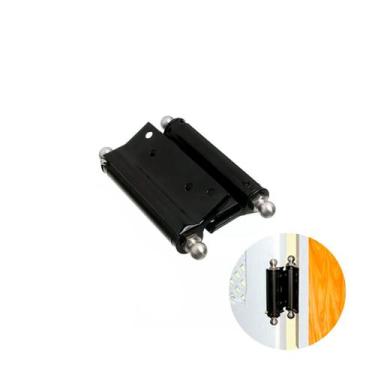 Imagem de Dobradiça Vai E Vem de 4 Polegadas Em Aço Preto Com Mola Para Portas U