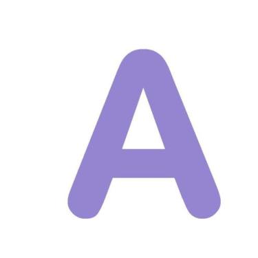 Imagem de Letras em EVA Alfabeto Lilás - 14cm - Extra Festas, A