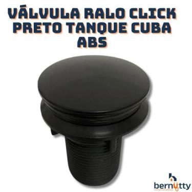 Imagem de Válvula Tanque Inteligente Ralo Click Preto Fosco Pia Cuba Abs - Lucon