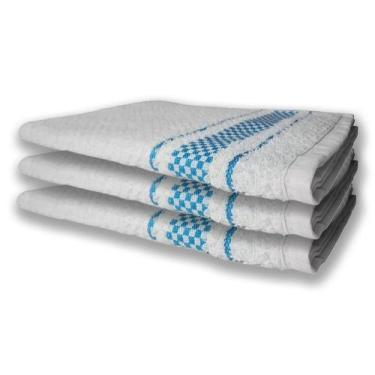 Imagem de 3 Panos de Prato Atoalhado Felpudo 370g/m² Azul - Toalhas Beka