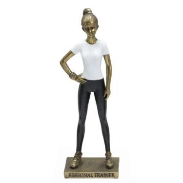 Imagem de Figura Decorativa Estatueta Mulher Personal Trainer 25 X 8 X 6 Cm - MA