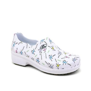 Imagem de Sapato Unissex Soft Works  profissional - SOFTWORKS, BRANCO ESTAMPADO,