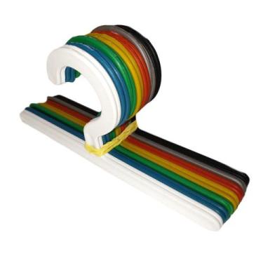 Imagem de Cabide Pequeno de Plástico  10 Unid  16cm - Diversas Cores  - Animalpl