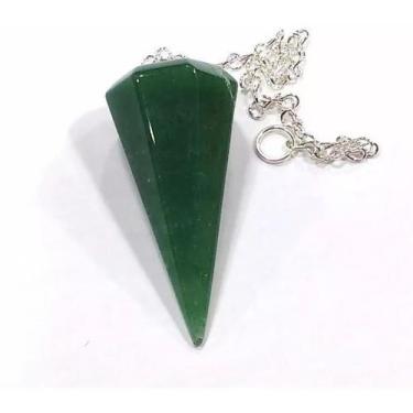 Imagem de Pêndulo De Pedra Quartzo Verde Natural Facetado Radiestesia - Loja da 