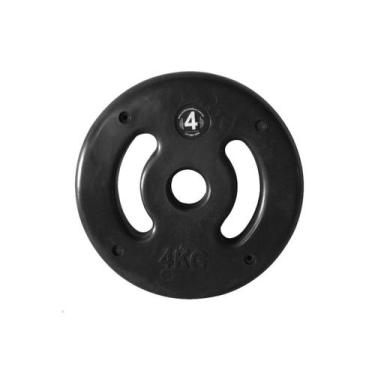 Imagem de Anilha de Ferro Fundido Injetada Alça Lateral 4,0Kg - ANILHAS FITNESS