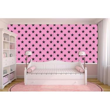 Imagem de Papel de parede adesivo  infantil estrela barbie( med. 90x300 cm) - AT