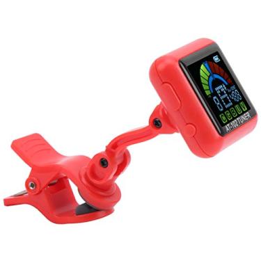 Imagem de Akozon AT-102 Afinador de Clipe Recarregável para Guitarra, Violino, Ukulele - Afinador Cromático Com Afinação Precisa e Display Brilhante (AT-102 vermelho)