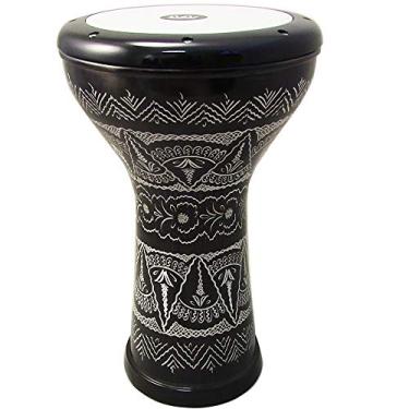 Imagem de Zaza Percussion The 17'' Wave Estilo Egípcio Darbuka Doumbek (Preto - Gravado)