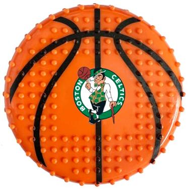 Imagem de Pets First NBA Boston Celtics – Brinquedo de mastigar de basquete com sabor de bacon, brinquedo mastigável indestrutível para cães e gatos, rebocador, brinquedo de busca, brinquedo divertido esportivo