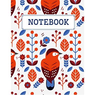 Imagem de Scandinavian Notebook: 120 Lined Pages 8,5"x11" nordic design decor art folklore pattern journal diary for students adults kids