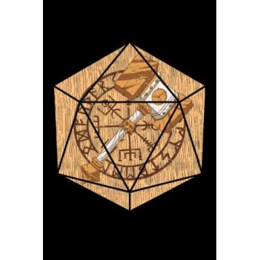 Imagem de Martillo de Odín Mjolnir D20 - Cuaderno De Mitología Nórdica: Notebook DIN A5 (6x9) para entusiastas de rol y fanáticos de RPG de pluma y papel con ... y días de semana para la función del diario