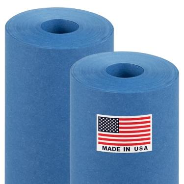 Imagem de Paclord Rolo de papel kraft azul escuro de 45,7 cm x 3048 cm (pacote econômico com 2), espessura de 20,4 kg, feito nos EUA, papel kraft colorido para escola, papel kraft de boletim - inodoro, não