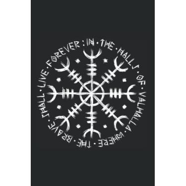 Imagem de Helm Of Awe - Viking Symbol - Icelandic Culture: 6x9 - Blank Dot Grid Notebook for viking people and norse mythology lovers