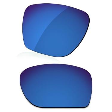 Imagem de LenzReborn Lente polarizada de substituição para óculos de sol Oakley Sylas OO9448 57 mm - azul marinho - espelhado polarizado