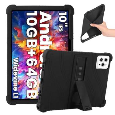 Imagem de Kebiory Capa para tablet aiprotablet K10 de 10,1 polegadas / FEZAWIO F11 F10 Capa de silicone adequada para crianças com suporte para Whitedeer C10-WT/Dghrti TAB20/Xgody N02PRO/DOMATON D105/ALSLPS