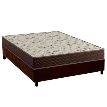 Imagem de Cama Box Viúva: Colchão Espuma D33 Ortobom Physical Hiper Resistente 25 + Base Crc Suede Brown (128x188)