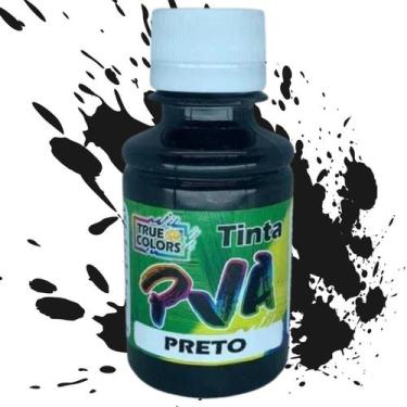 Imagem de Tinta PVA Fosca Cores Frias True Colors 100 ml, PRETO - 7100