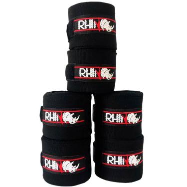 Imagem de KIT 3 Pares de Bandagem Atadura Elástica Boxe e MuayThai Rhino 3 Metros